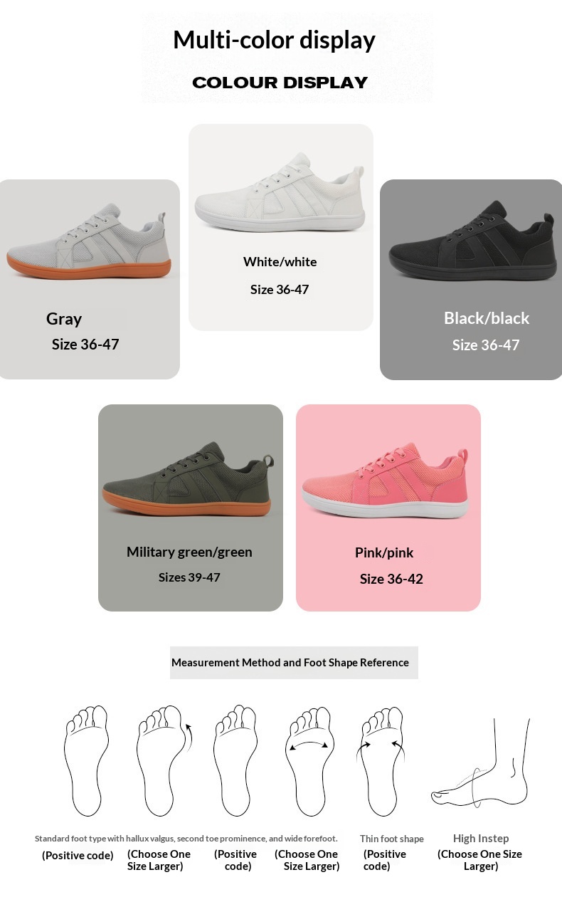 Zees Wide Toe Spring New Men And Women Comfortable Walking Breathable Soft Sole Couple Fly Knit Flat Foot Casual Sports Shoes_voghion.com