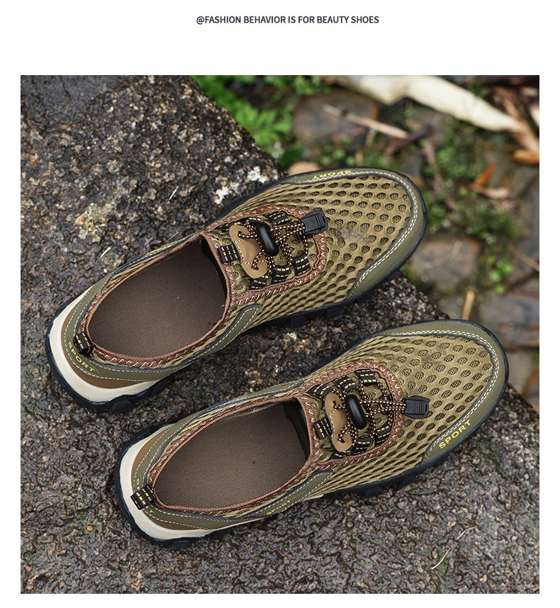 Zees Summer Breathable Men's Trekking Water Plus Size Shoes_voghion.com