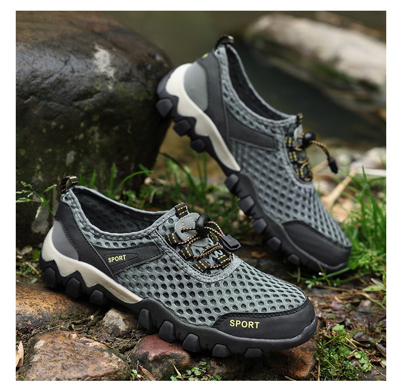 Zees Summer Breathable Men's Trekking Water Plus Size Shoes_voghion.com