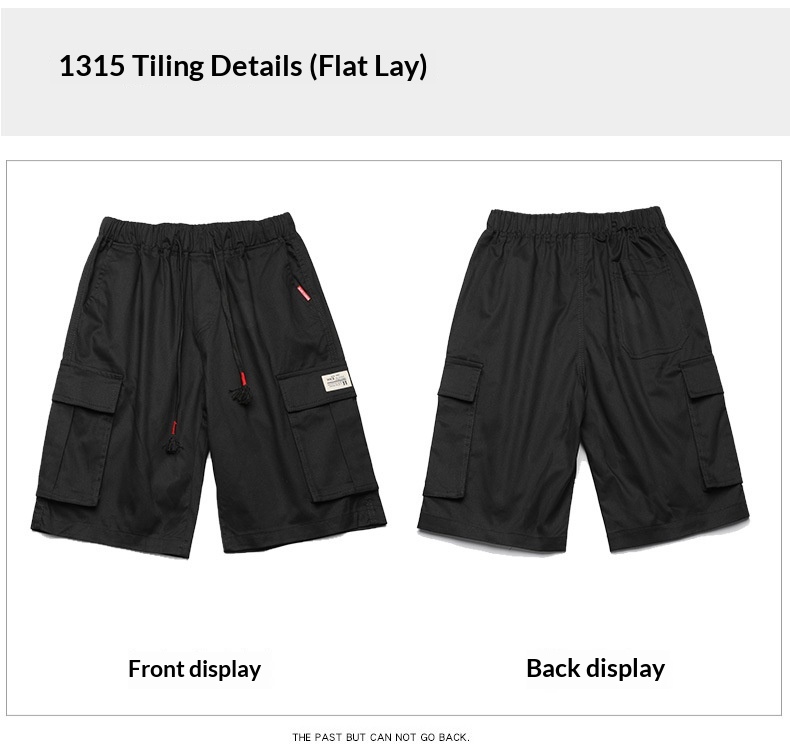 boy Men Loose Large Size Cargo Sports Multi-Pocket Summer Straight Five-Point Shorts Trendy Brand Mid-Length Pants Export_voghion.com