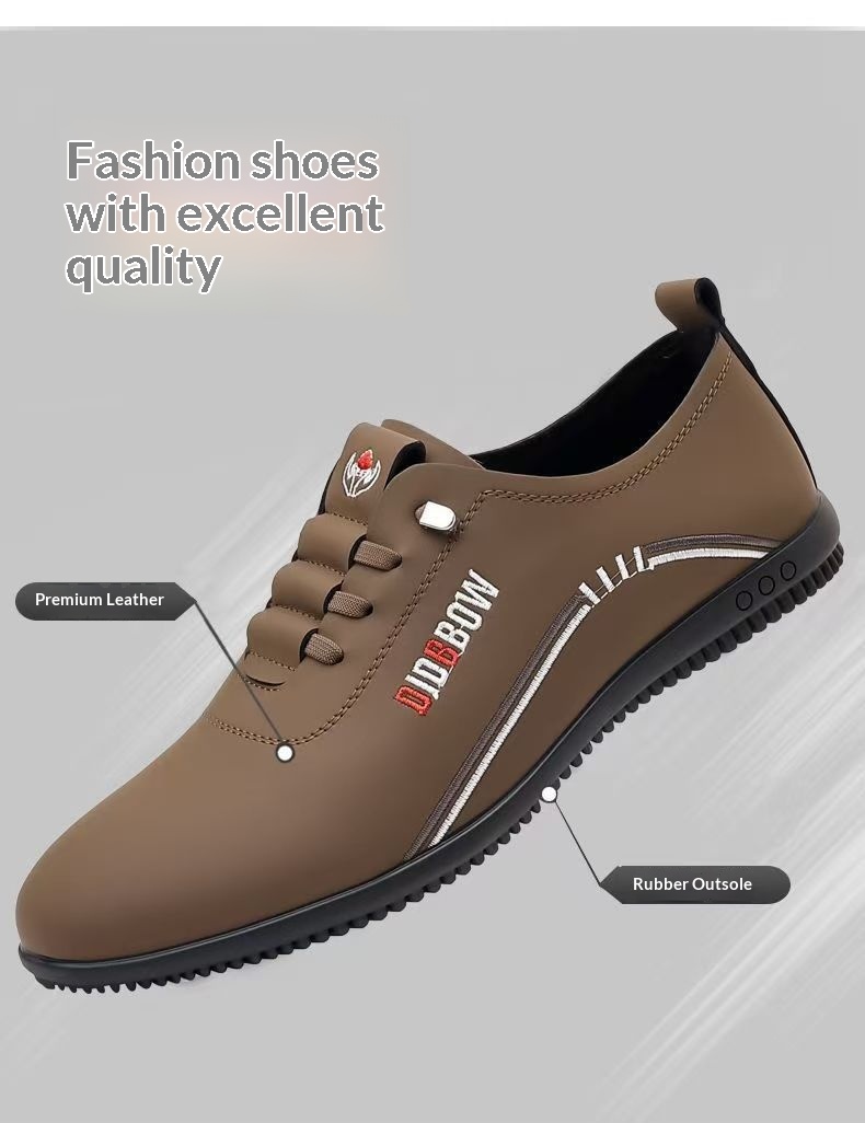 Voyage Voyage Men's Leather British Style Breathable Soft Sole Casual Flat Slip-On Lazy Shoes Trendy Loafers_voghion.com