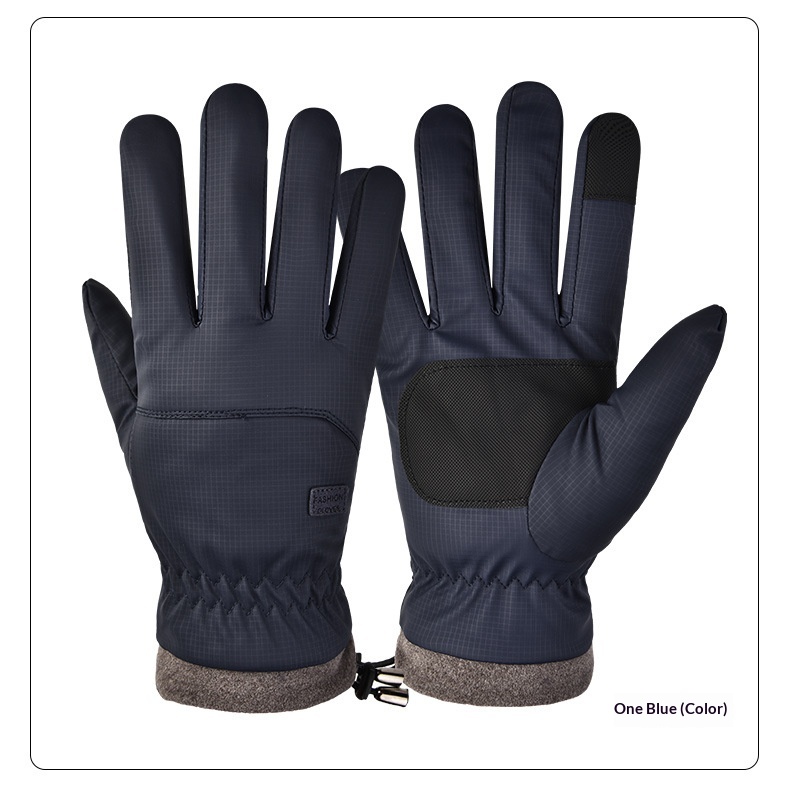 boy Boy Boy Winter Warm Thickened And Fleece-Lined Men's Cycling Running Windproof Water-Resistant Touchscreen Gloves Outdoor Sports_voghion.com