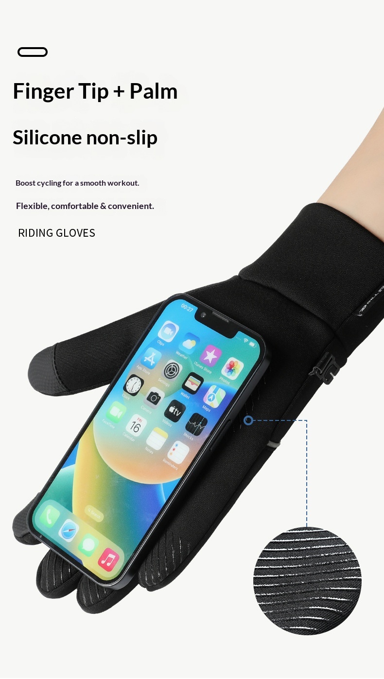 boy Herren Winter Outdoor Sport Touchscreen Handschuhe Damen Laufen Radfahren Wandern Warmes Fleece Wasserdicht Rutschfest Y-15_voghion.com