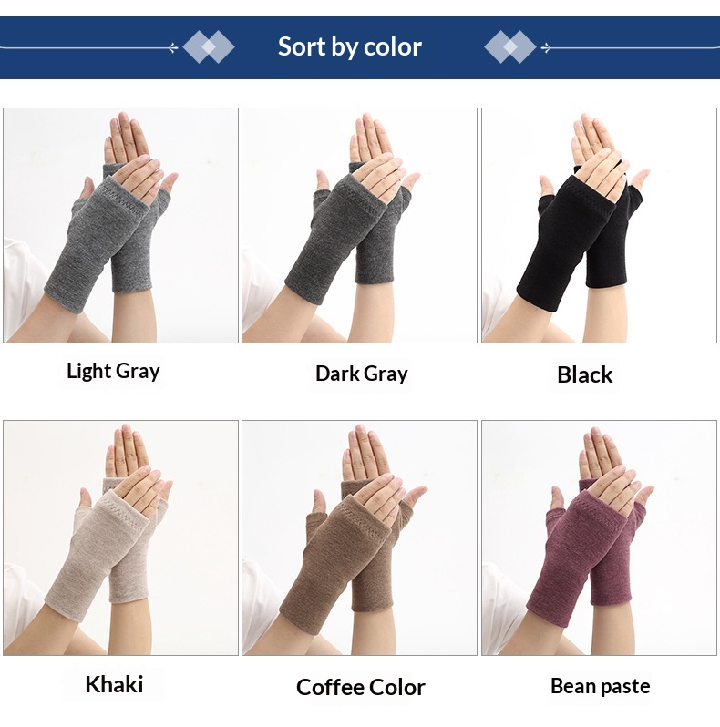 ragazzo Ragazzo Ragazzo Vendita diretta Guanti in pile di lana per donna Inverno Caldo Senza dita Mezze dita Uomini Studenti Scrittura Coppie Protezione dal freddo_voghion.com