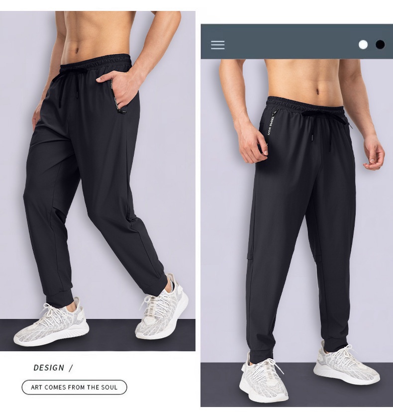 ragazzo 2025 Nuovo Ice Silk Uomo Sottile Casual Traspirante Elastico Sportivo Estate Pantaloni da jogging larghi Pantaloni lunghi ad asciugatura rapida_voghion.com
