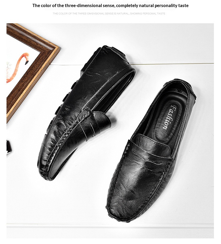 Voyage Voyage 2024 New Fashion British Style Men's Loafers Trendy Lightweight Casual Leather Versatile Slip-On Shoes_voghion.com