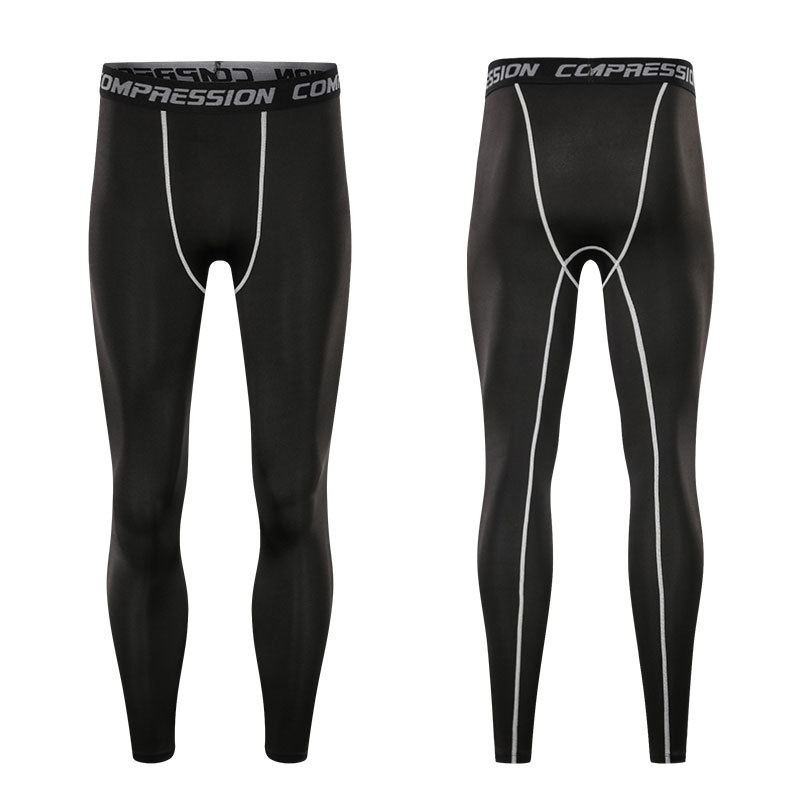 boy New Summer Running High Elastic Compression Sports Leggings Men's Quick-Drying Fitness Pants Basketball Tights_voghion.com