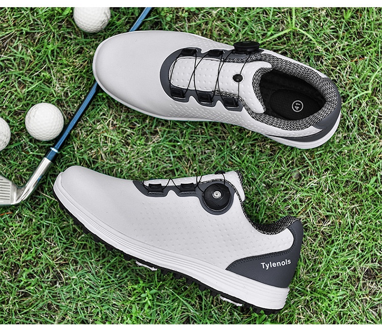 Zees Cross-border Foreign Trade Men And Women Waterproof Rotating Button Couple Golf Casual Sports Shoes_voghion.com