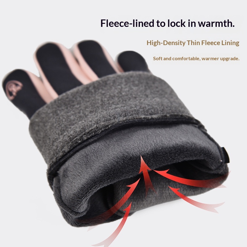 boy Boy Boy Winter Warm Anti-Slip Touchscreen Gloves For Men And Women, Fleece-Lined, Outdoor Sports, Skiing, Waterproof, Motorcycle_voghion.com