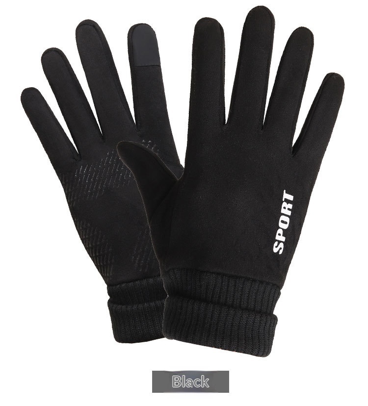 boy Boy Boy Warm Men Winter Suede Windproof Cold-Proof Touchscreen Fleece-Lined Thick Cycling Gloves For Women In Stock Cute_voghion.com