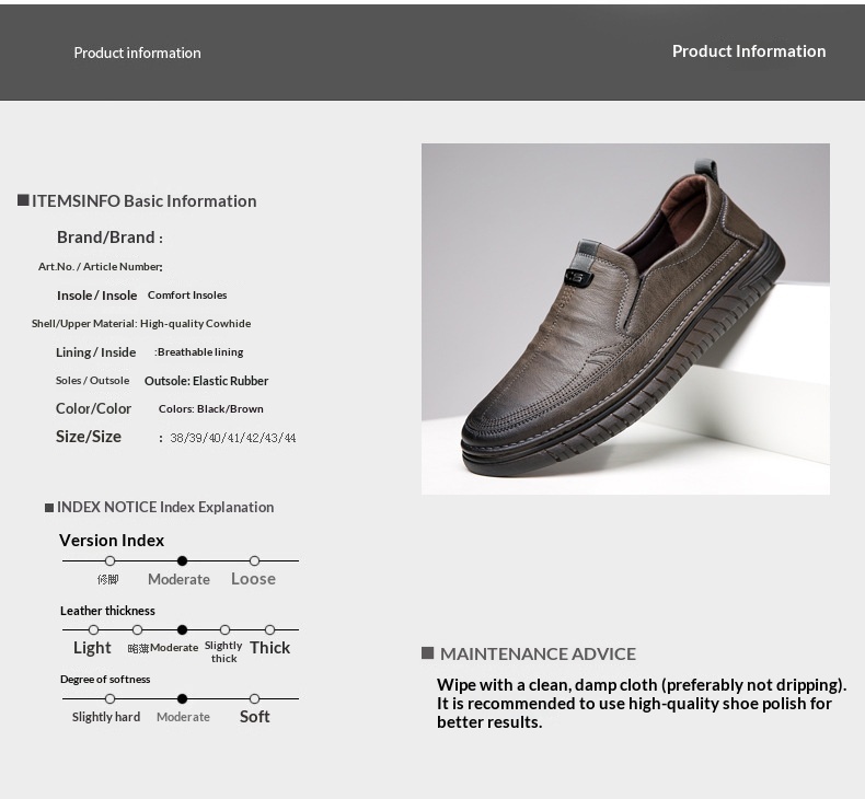 Voyage Voyage New Leather Cowhide Business Loafers Casual Men's Soft Sole Non-Slip Lazy Shoes_voghion.com