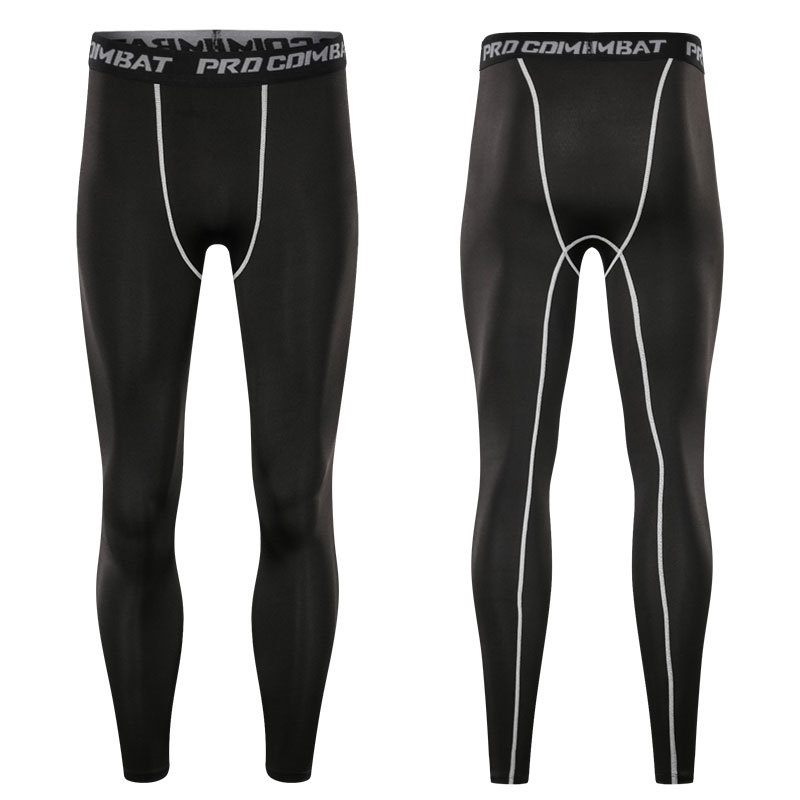 boy New Summer Running High Elastic Compression Sports Leggings Men's Quick-Drying Fitness Pants Basketball Tights_voghion.com