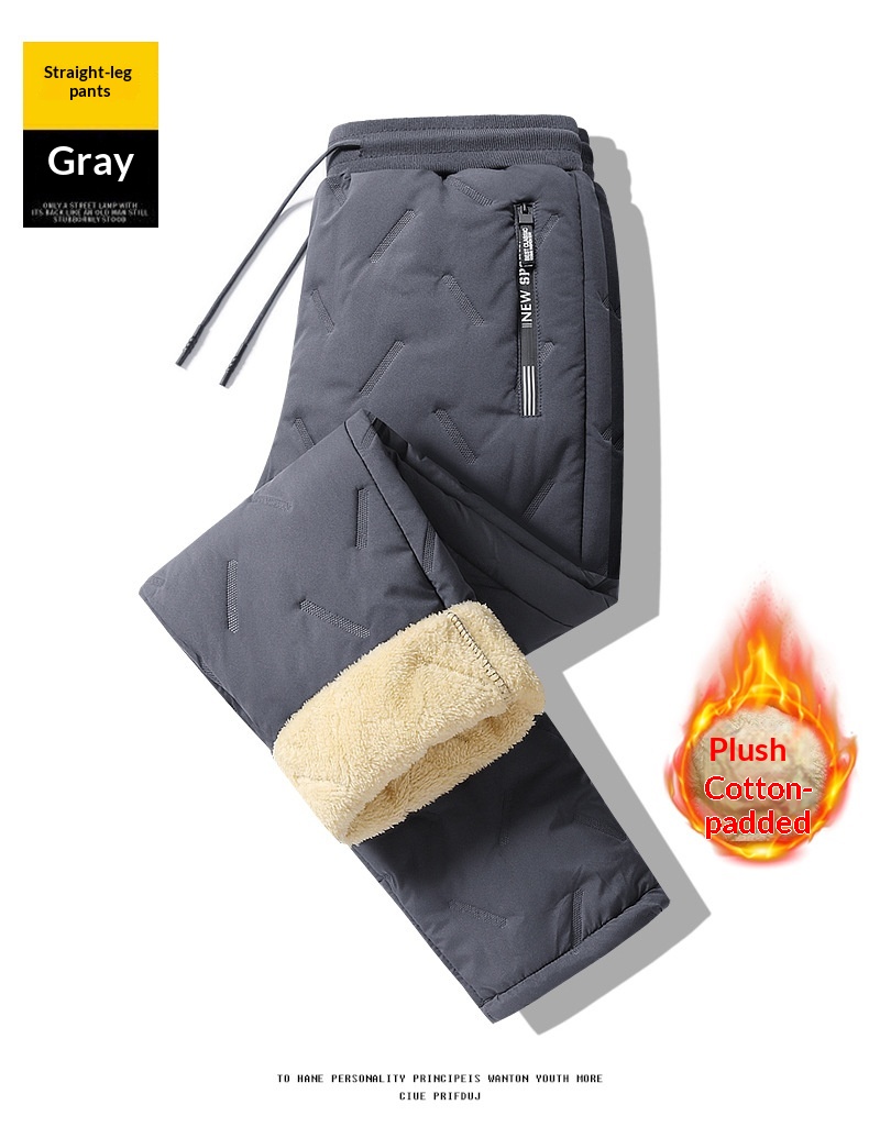 ragazzo Cross-Border Plus Size Inverno Antivento Impermeabile Foderato in Pile Cotone Agnello Lana Ispessito Uomo Sportivo All'Aperto Casual_voghion.com