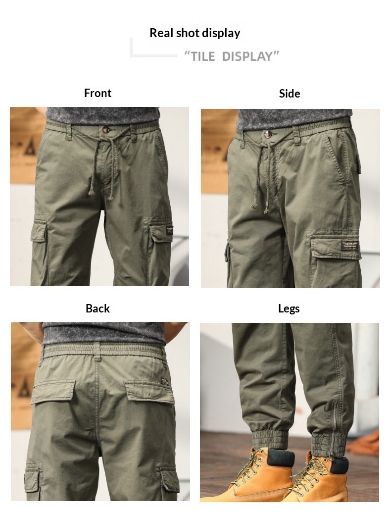 Pantaloni lunghi da uomo in puro cotone, stile casual, da jogging, alla moda giovanile, stile retrò giapponese, autunno inverno_voghion.com