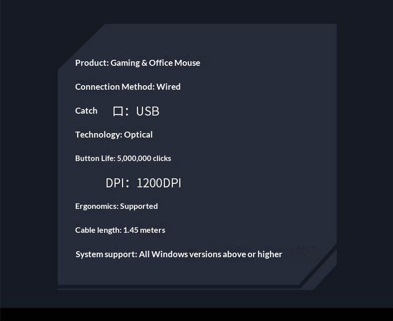 Digitex Digitex Digitex Wired Illuminated USB Laptop Desktop Computer Office Home Seven-Color Backlight Gaming Mouse_voghion.com