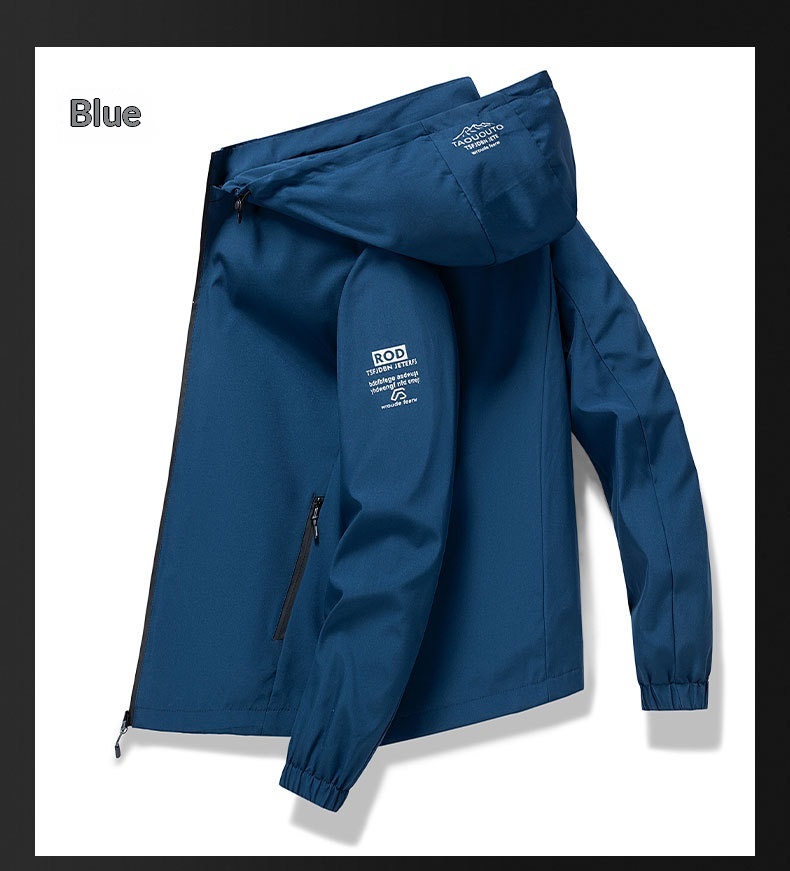 ragazzo Ragazzo E-commerce transfrontaliero Giacca a vento sottile con cappuccio Abbigliamento da uomo Sport all'aria aperta Giacca casual Uomo Primavera Autunno_voghion.com