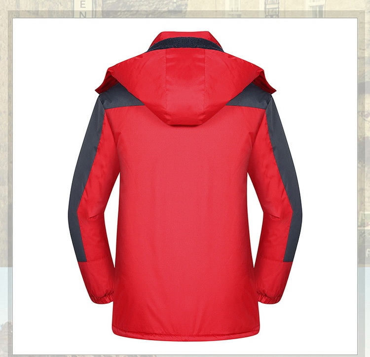 Wasserdichte Jungenjacke mit Fleecefutter, dick gefüttert, bedruckt, ideal für Winter-Fabrikuniformen, aus Baumwolle, Softshell-Material_voghion.com