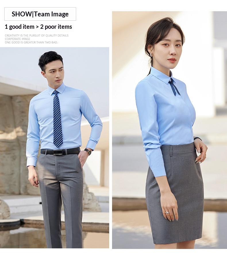 Traje profesional unisex blanco, ropa formal de negocios, camisa de manga larga para profesor de hotel, primavera y otoño_voghion.com