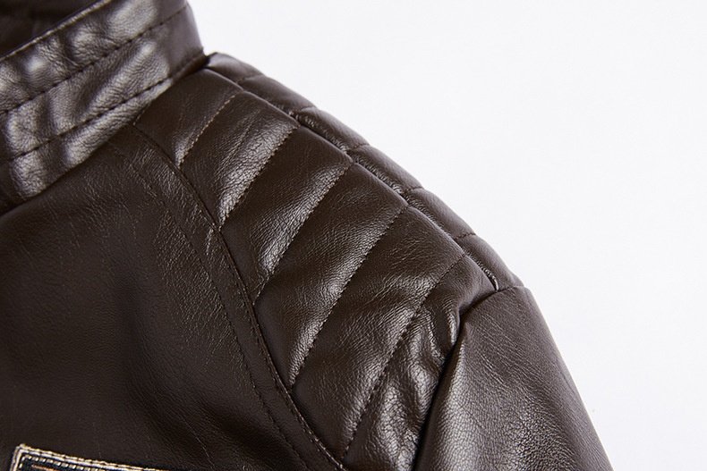 Manteau d'automne et d'hiver pour garçon, doublé polaire, en PU, grande taille, style européen-américain, en cuir._voghion.com