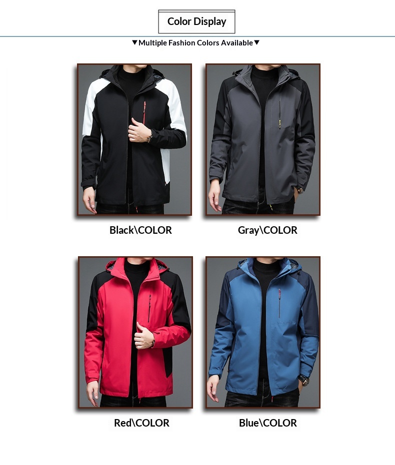 boy Boy 2025 New Detachable Outdoor Thickened Men's Jacket Three-in-One Coat_voghion.com