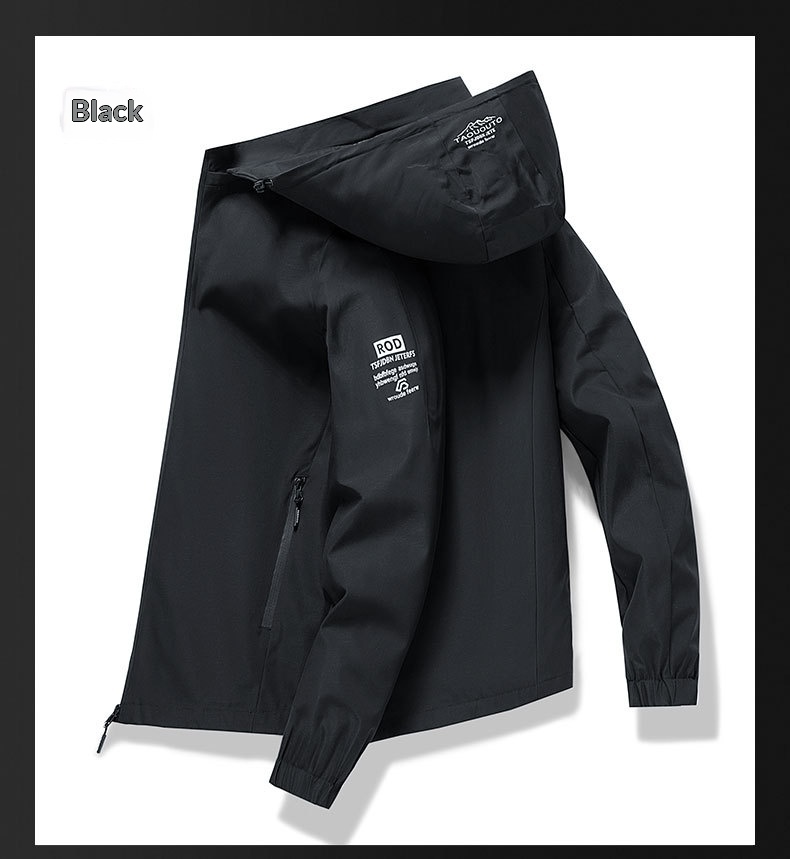 ragazzo Ragazzo E-commerce transfrontaliero Giacca a vento sottile con cappuccio Abbigliamento da uomo Sport all'aria aperta Giacca casual Uomo Primavera Autunno_voghion.com