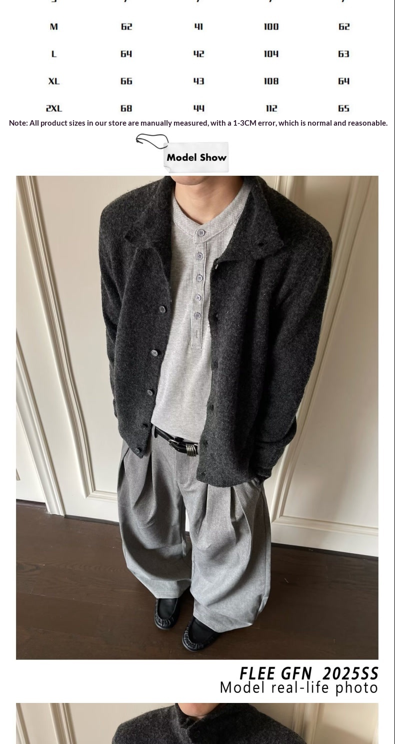 boy Boy Boy Boy Autumn Floral Wool Blend Half Turtleneck Sweater Old Money Loose Lazy Style Knitted Coat Top_voghion.com