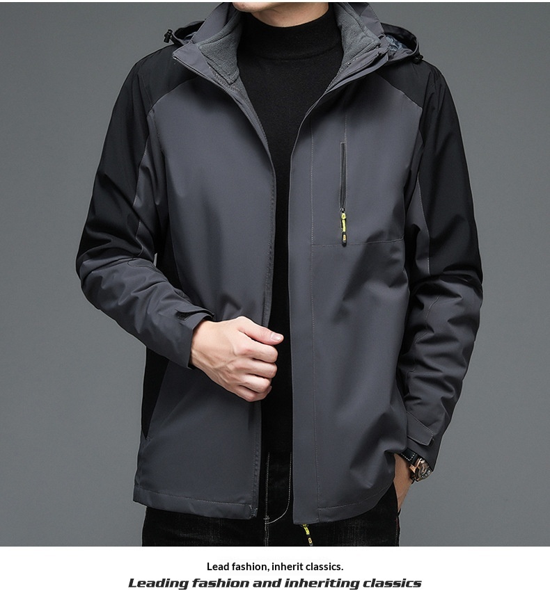 boy Boy 2025 New Detachable Outdoor Thickened Men's Jacket Three-in-One Coat_voghion.com