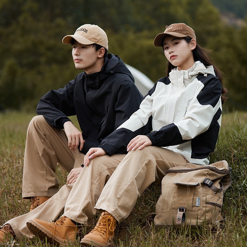 Boy Herren Outdoor 3-in-1 Abnehmbare Wind- und Wasserdichtigkeit Verdickung Warme Paar Bergsteigerjacke Trendige Damen_voghion.com