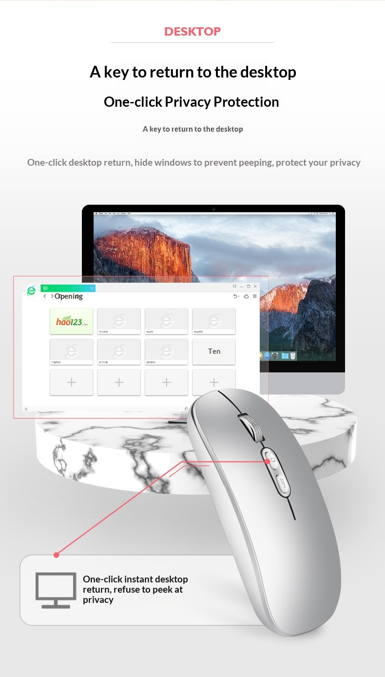 Digitex Digitex Digitex Ultra-thin Wireless Bluetooth Silent Compatible With IPad Huawei Laptop Dual-mode Portable Rechargeable Mouse_voghion.com