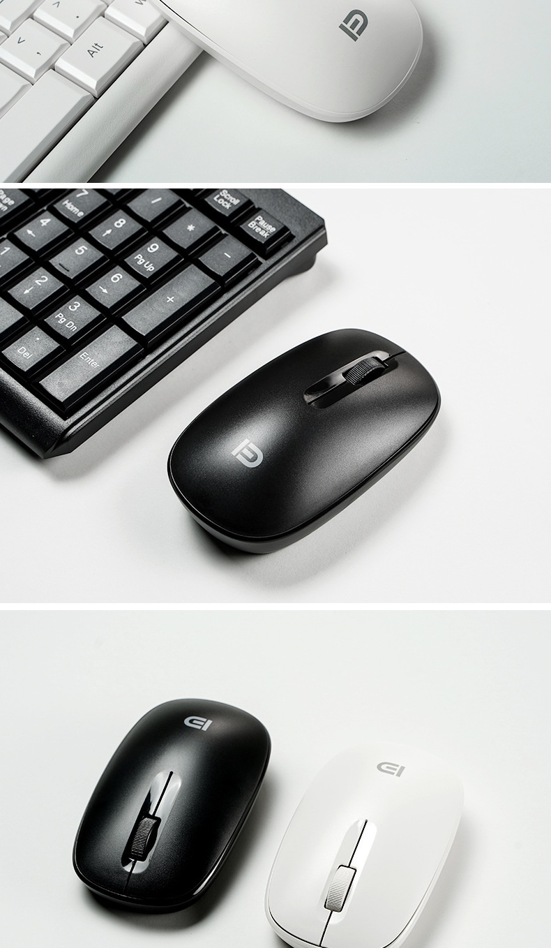 Digitex Digitex Digitex Fude E311 Desktop Computer Laptop Power-saving Portable Office 2.4 Black And White Wireless Mouse_voghion.com