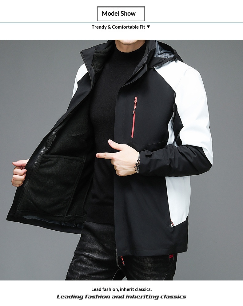 boy Boy 2025 New Detachable Outdoor Thickened Men's Jacket Three-in-One Coat_voghion.com