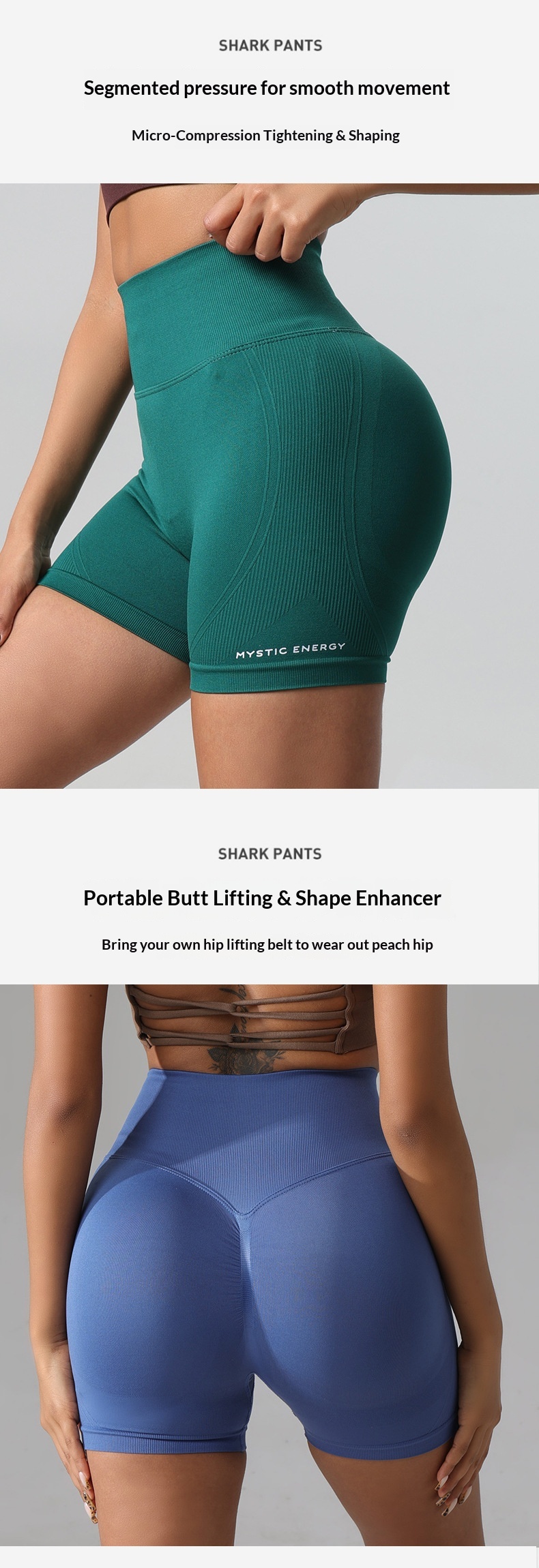 Summer New Women's Fitness Running Sports Cycling Pants Yoga Wear Tummy Control Tight Three-Quarter Shorts Wholesale_voghion.com