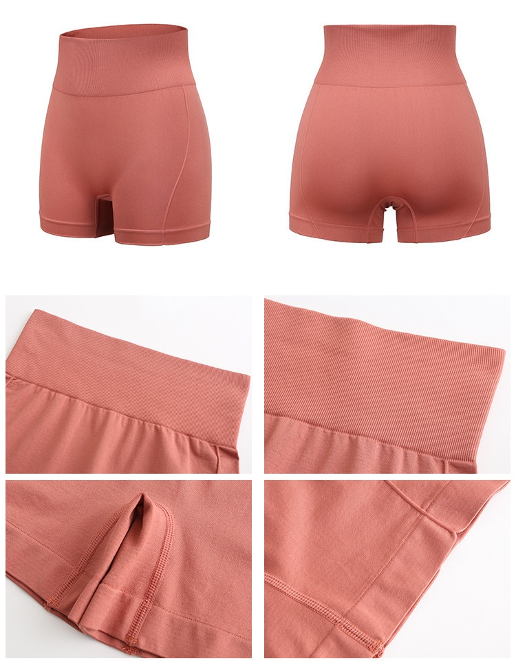 High Waist Tummy Control Butt Lift Yoga Warm-up Pants Fitness Girl Slimming Tight Running Sports Peach Shorts For Women_voghion.com
