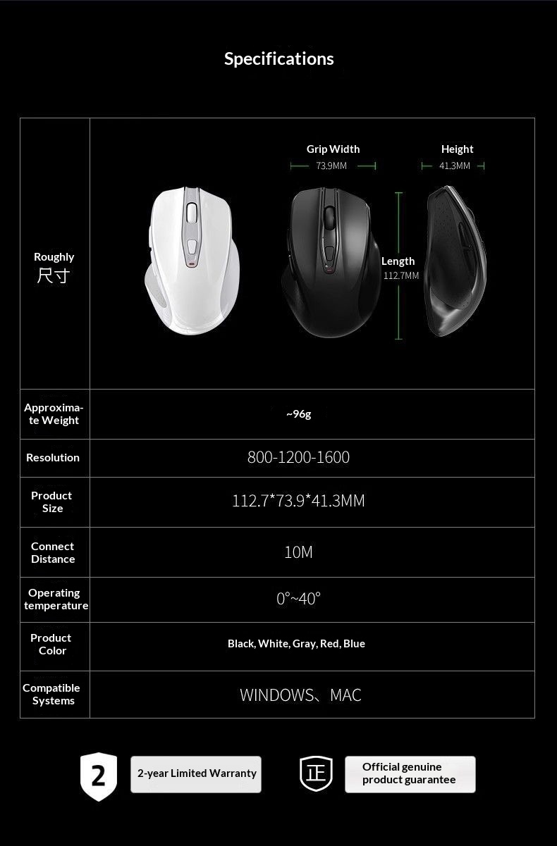 Digitex Digitex Wireless Bluetooth Silent Rechargeable Internet Cafe Gaming Office Desktop Laptop Universal Mouse For Men_voghion.com