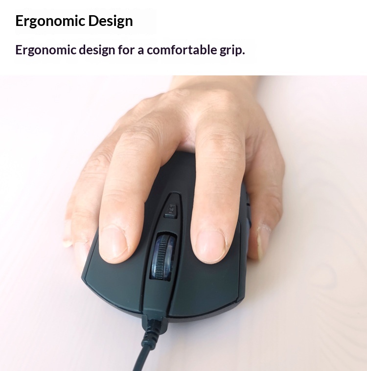 Digitex Digitex Computer Accessories Blue Light Emitting Office Type-C Wired Gaming Mouse_voghion.com