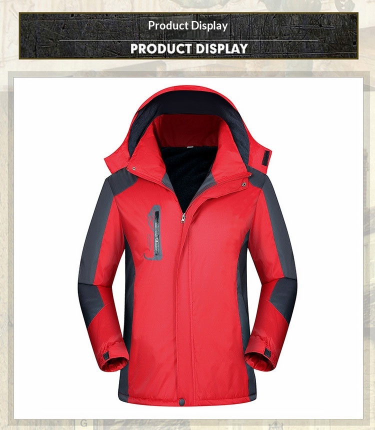 Wasserdichte Jungenjacke mit Fleecefutter, dick gefüttert, bedruckt, ideal für Winter-Fabrikuniformen, aus Baumwolle, Softshell-Material_voghion.com