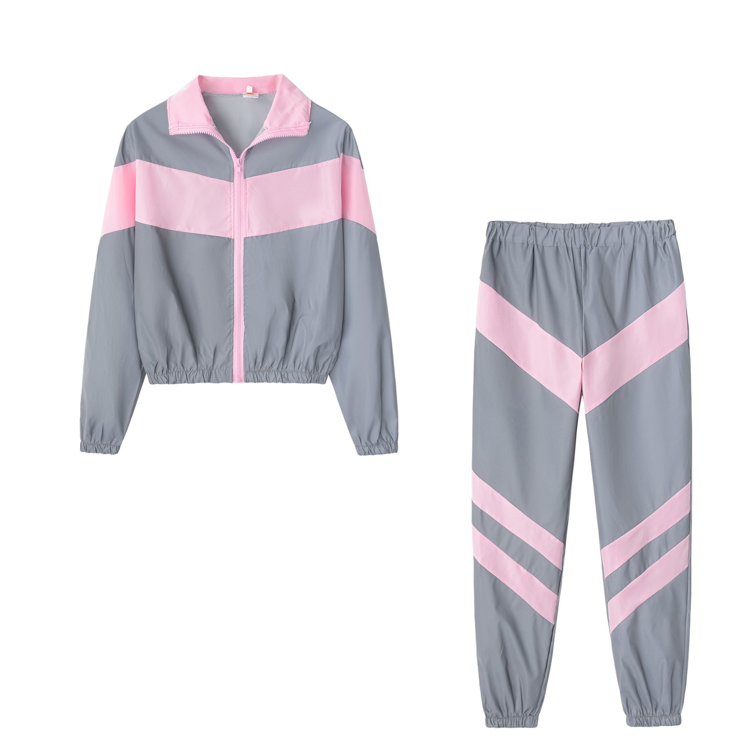 ChicShe Vêtements d'automne-hiver transfrontaliers européens et américains pour femmes, grandes tailles, patchwork ample et réfléchissant_voghion.com