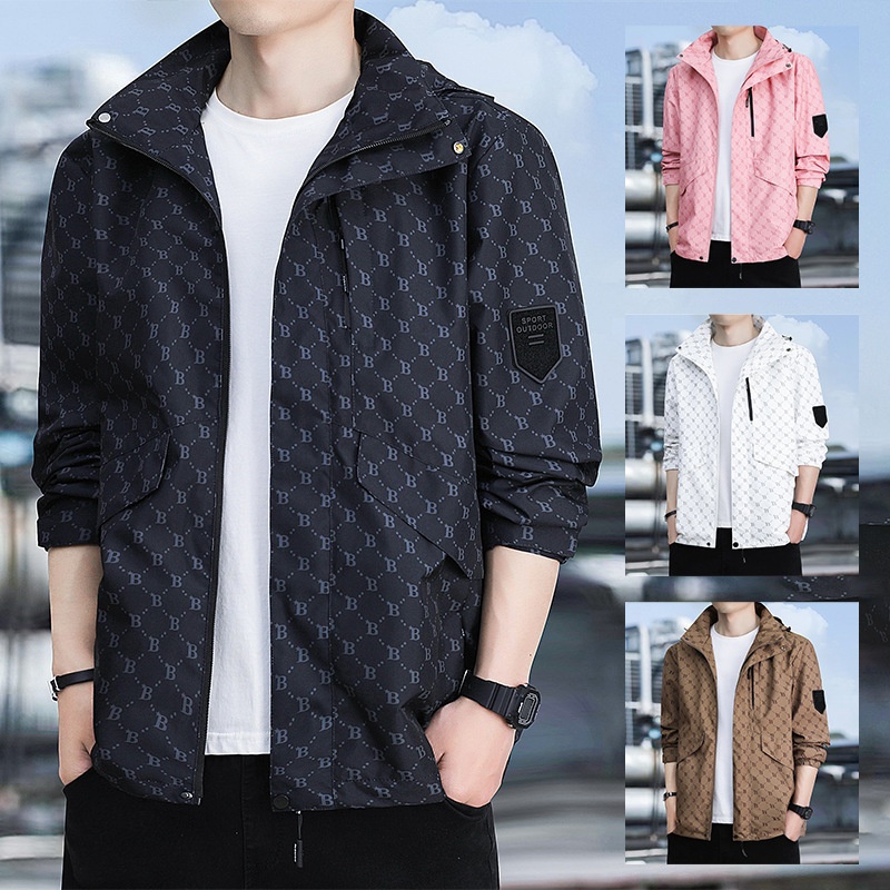 Veste coupe-vent décontractée et tendance imperméable pour homme, collection printemps 2023_voghion.com