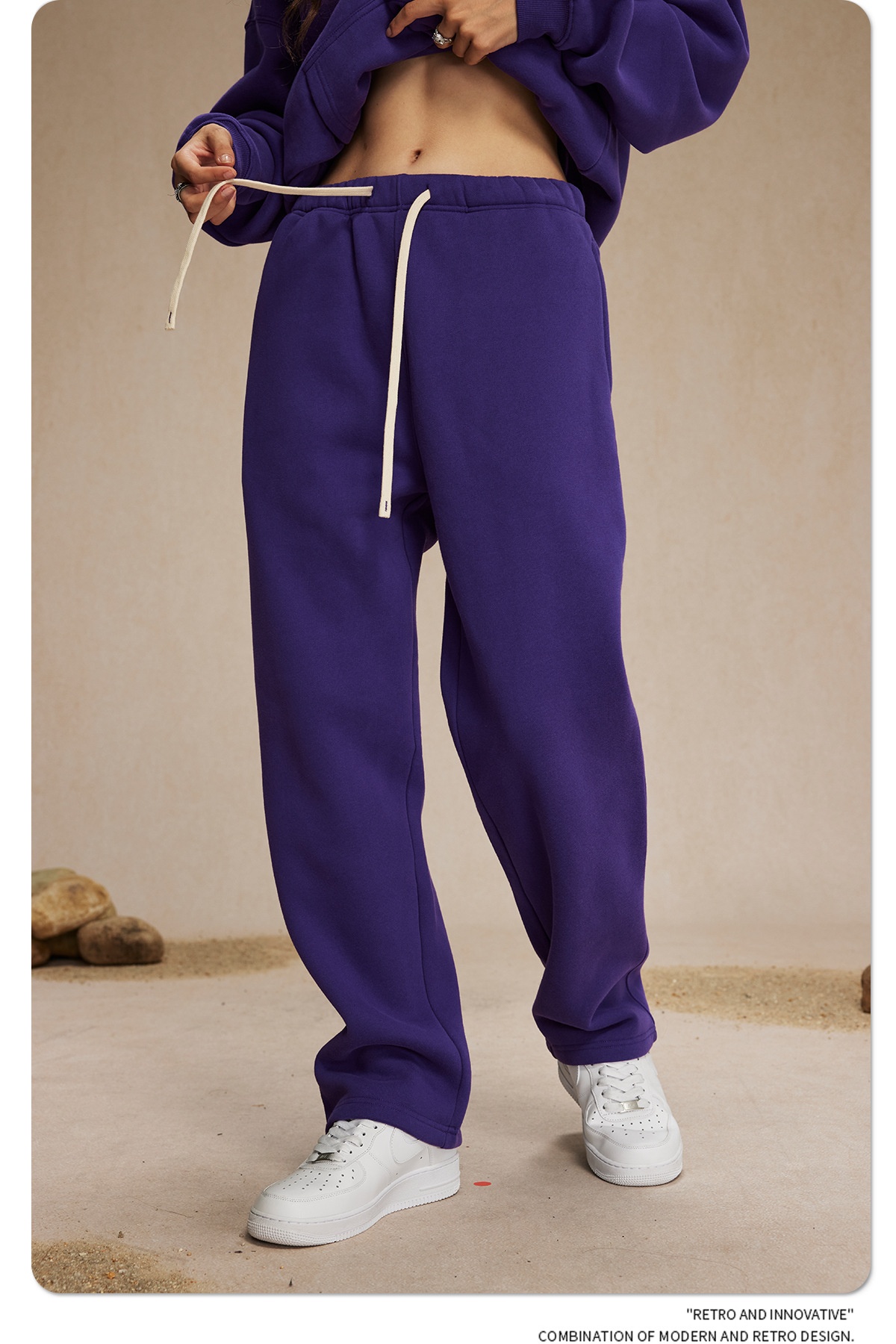 boy 2025 Autumn Winter New 350g Thick Straight Fleece Lined Solid Color Men's Loose Fit Sports Casual Long Pants Men_voghion.com