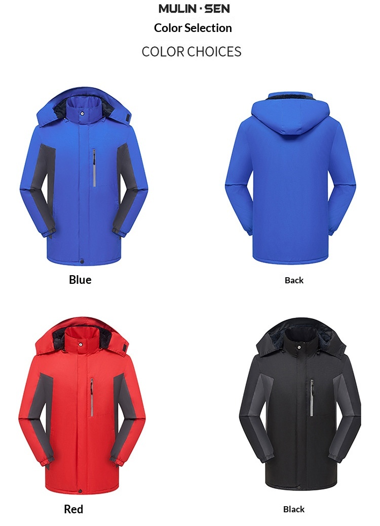 Veste de travail imperméable imprimée doublée polaire pour garçon, manteau d'hiver en coton pour homme, uniforme d'usine, épaisse et chaude_voghion.com