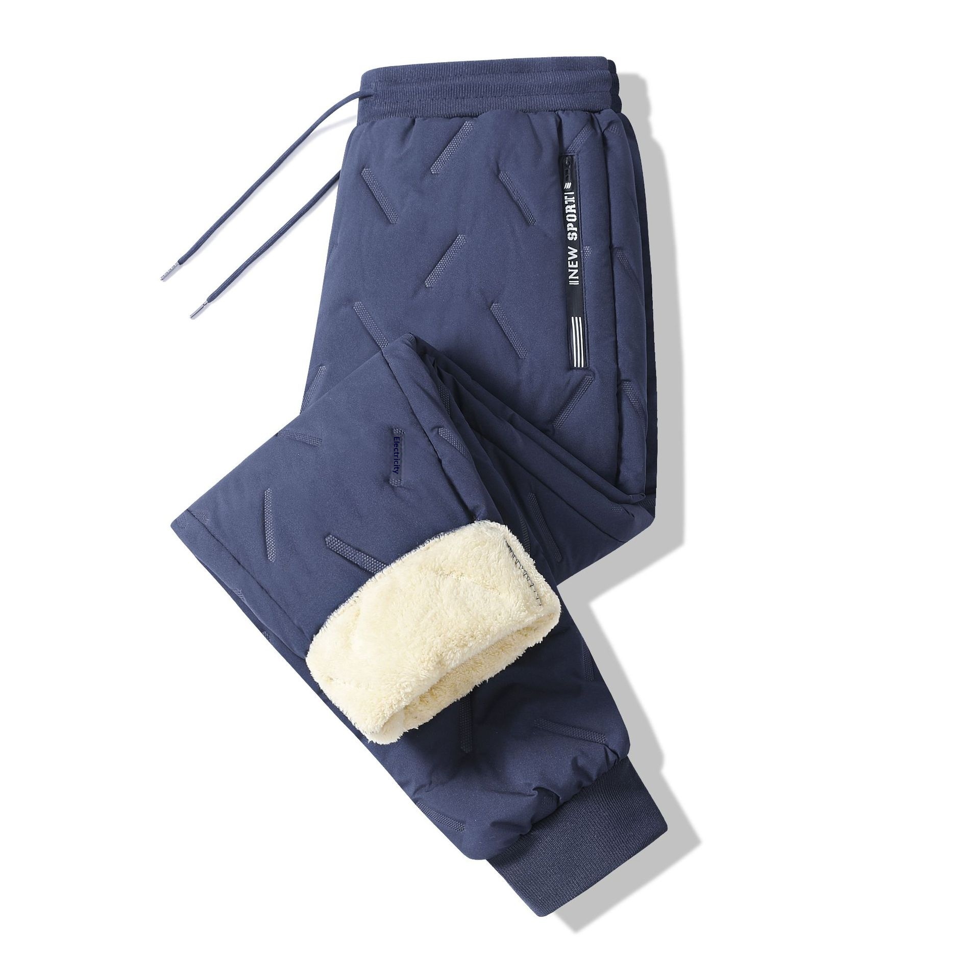 ragazzo Cross-Border Plus Size Inverno Antivento Impermeabile Foderato in Pile Cotone Agnello Lana Ispessito Uomo Sportivo All'Aperto Casual_voghion.com