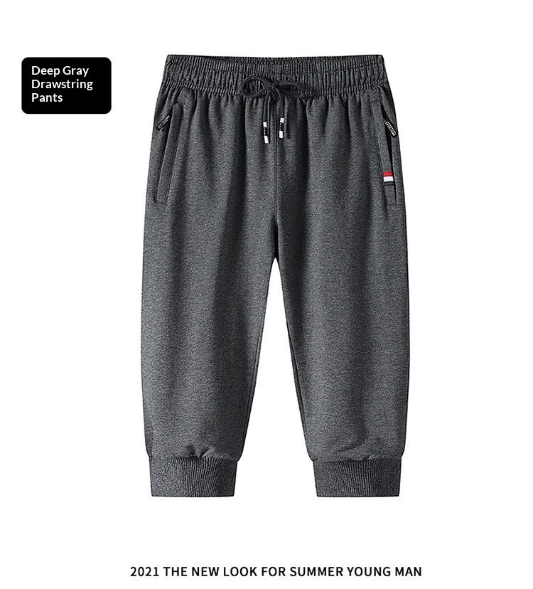 Pantaloni Capri da uomo in cotone larghi, estivi, taglie forti, casual, da corsa, fitness, sportivi_voghion.com