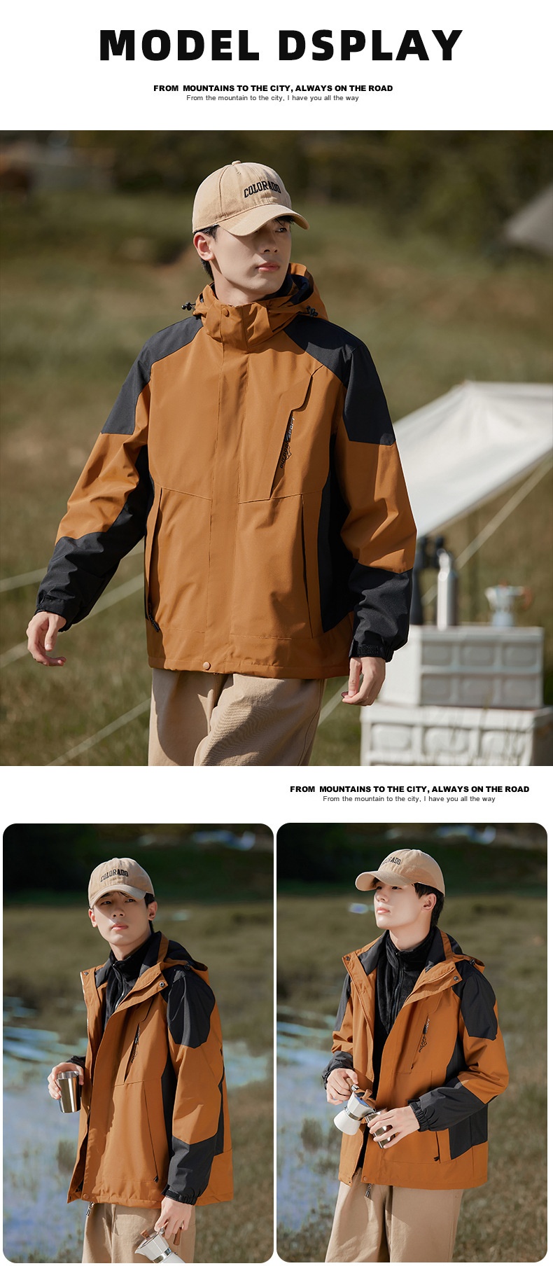 Boy Herren Outdoor 3-in-1 Abnehmbare Wind- und Wasserdichtigkeit Verdickung Warme Paar Bergsteigerjacke Trendige Damen_voghion.com