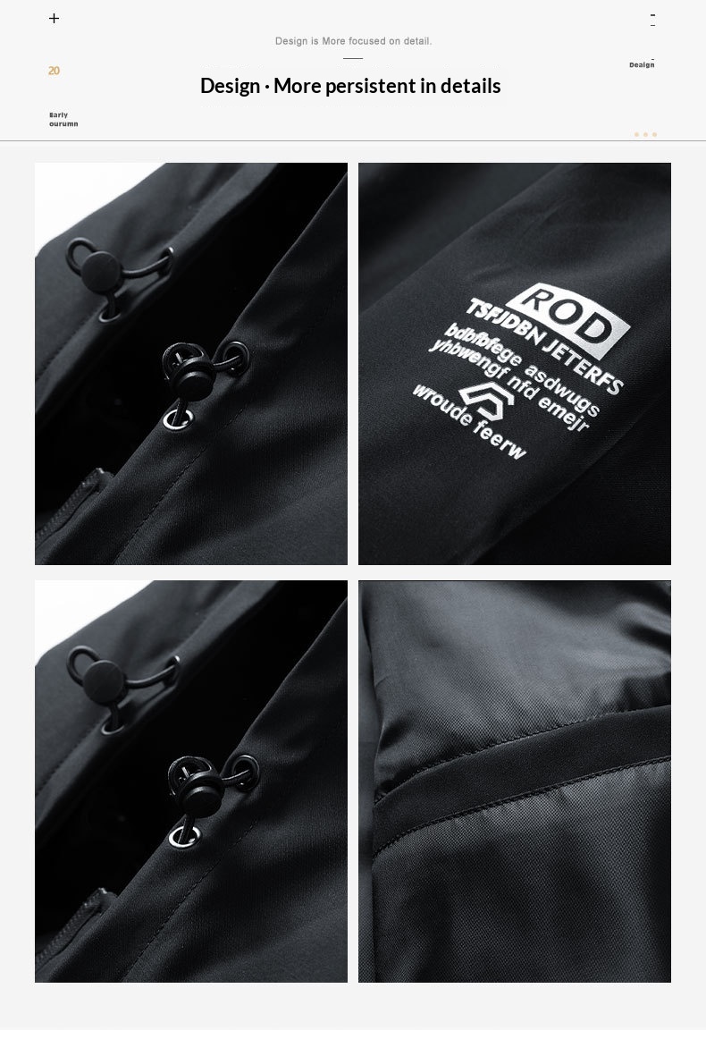 ragazzo Ragazzo E-commerce transfrontaliero Giacca a vento sottile con cappuccio Abbigliamento da uomo Sport all'aria aperta Giacca casual Uomo Primavera Autunno_voghion.com