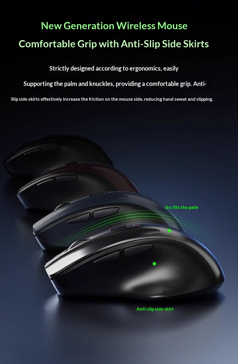 Digitex Digitex Wireless Bluetooth Silent Rechargeable Internet Cafe Gaming Office Desktop Laptop Universal Mouse For Men_voghion.com