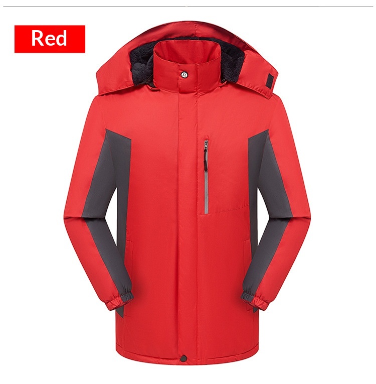 Veste de travail imperméable imprimée doublée polaire pour garçon, manteau d'hiver en coton pour homme, uniforme d'usine, épaisse et chaude_voghion.com