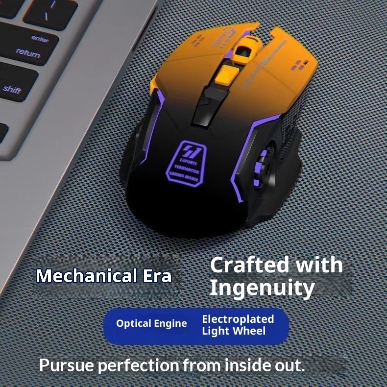 Digitex Digitex Digitex Grenzüberschreitender Großhandel E-Sport Mechanische Gaming Mehrfarbige Coole Kabellose Maus Desktop Notebook Business_voghion.com