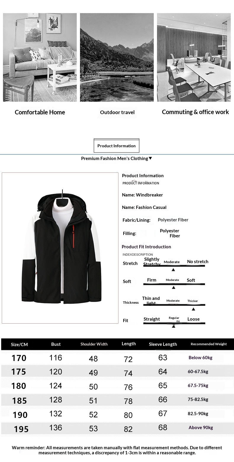boy Boy 2025 New Detachable Outdoor Thickened Men's Jacket Three-in-One Coat_voghion.com