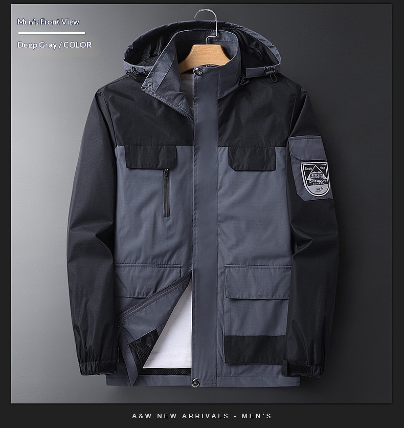 Veste de travail pour couple, printemps-automne, vêtements de sport de plein air, grande taille, fine, pour homme, idéale pour le cyclisme, les voyages et la randonnée._voghion.com