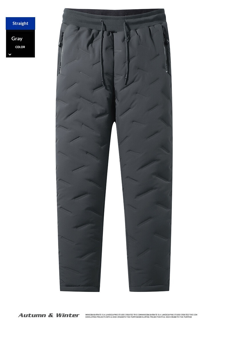 Winterhose für Jungen, Fleecegefüttert, Krepp, gerades Bein, dicke Baumwolle, Sport- und Freizeithose in Übergröße_voghion.com